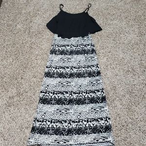 Black and white maxi dress